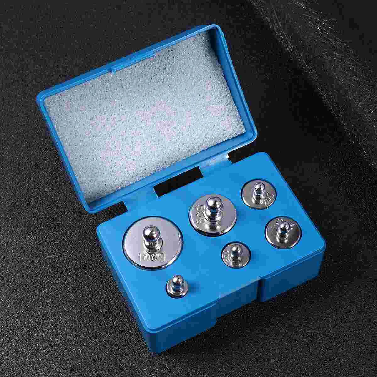 200 Grams Plating Steel Calibration Scale Weight Set Calibration Weights with Tweezers for Scale - 5-100g