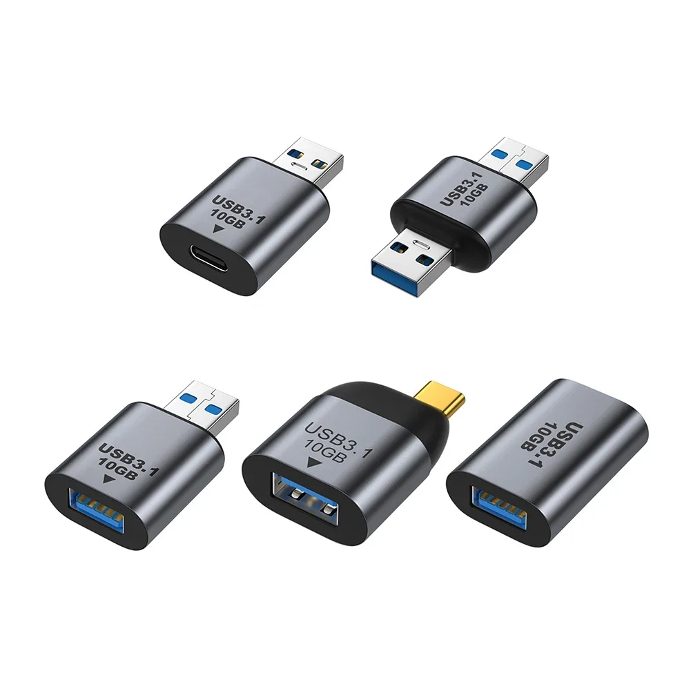 USB 3.1 Type-C Adapter Type C USB C Male To USB Female Converter USB3.1 Gen 2 Charging Data High Speed Transfer Connector 10Gbps