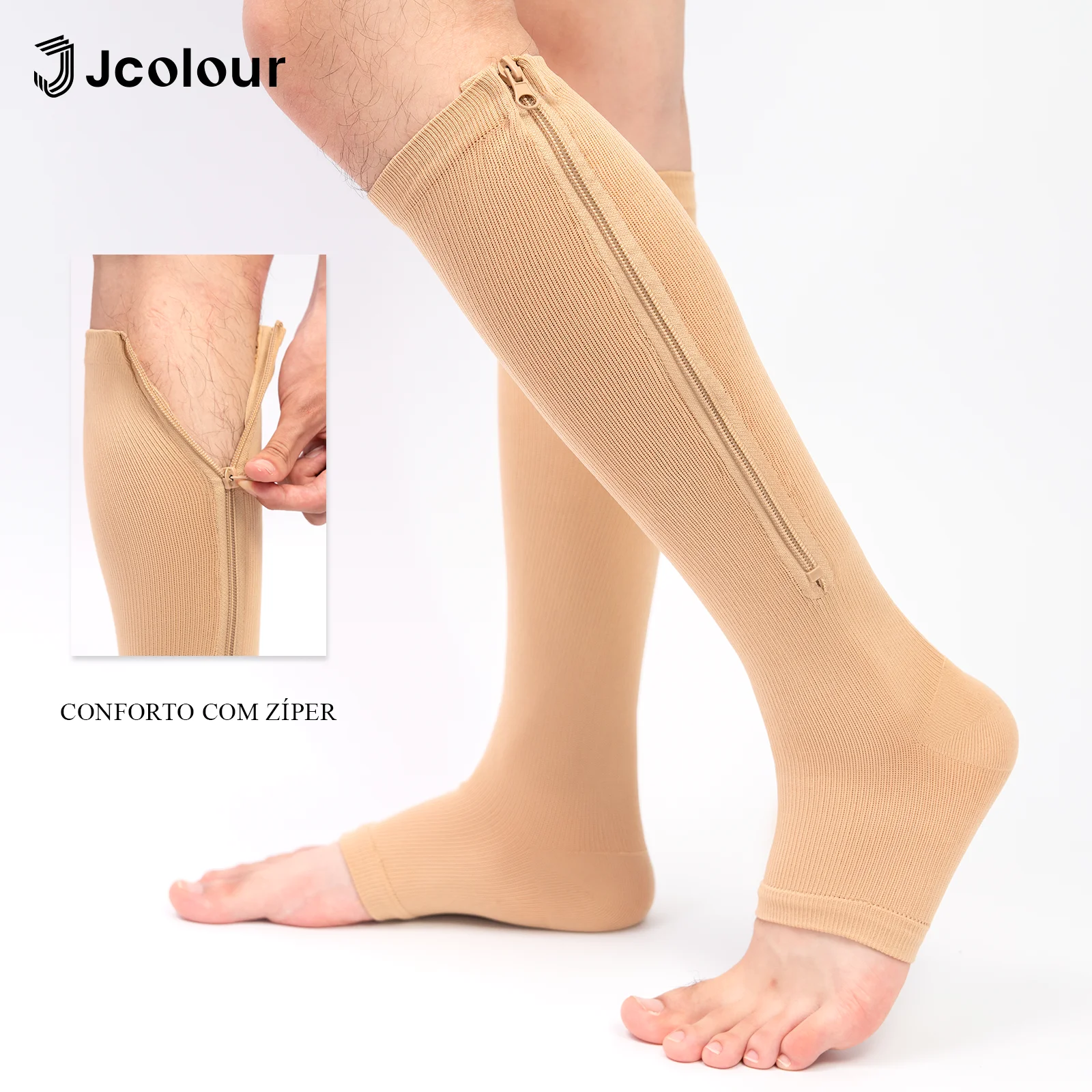 Ankle socks, Compression socks, Anti-fatigue compression socks, Zippered knee-high socks, Relieves muscle pain