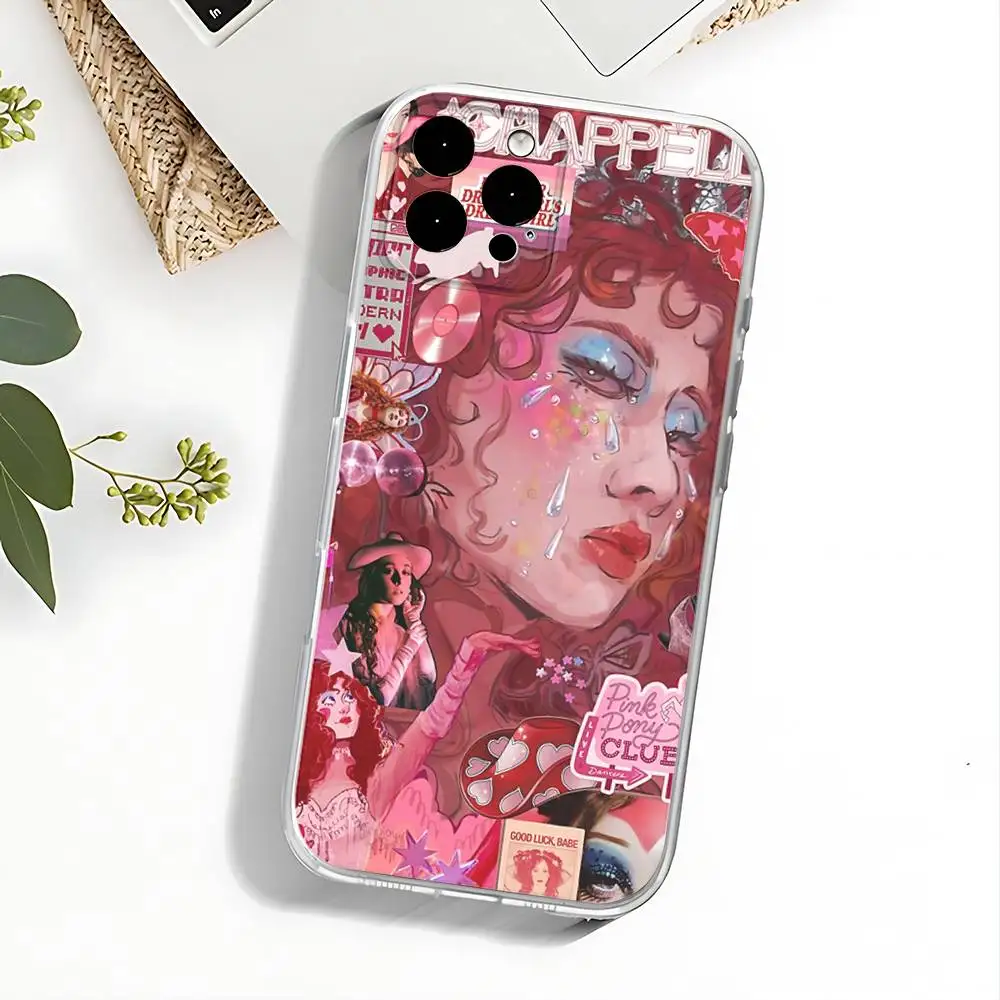 C-Chappell Roan Good Luck Babe Phone Case For iPhone 17,16,15,14,13,12,11 Pro,Max,Plus,X,XS,XR,SE4,E Mini Transparent Soft Cover