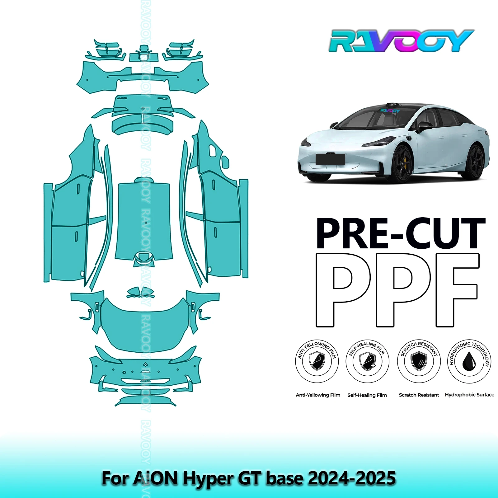 

Full Vehicle Clear Bra Precut PPF Paint Protection Film For AlON Hyper GT base 2024-2025
