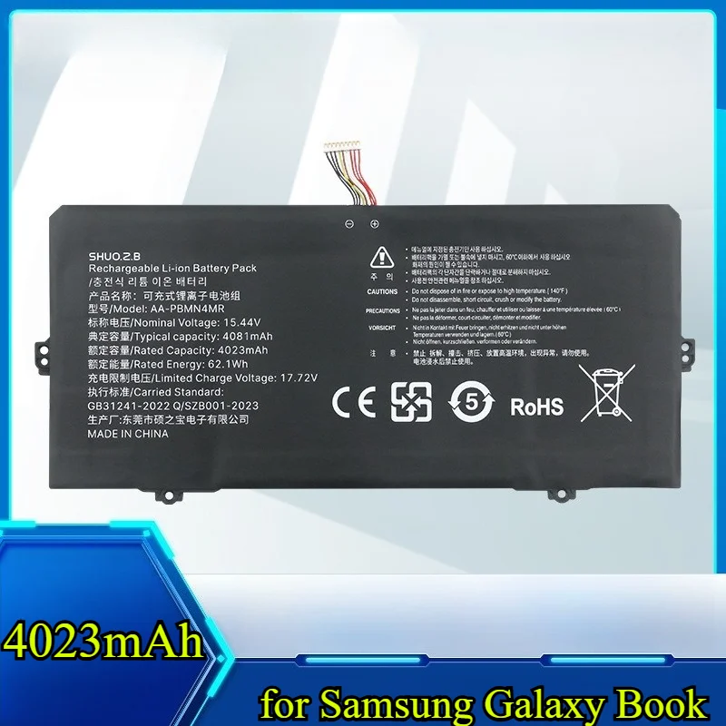 بطارية بديلة بسعة 4023 مللي أمبير في الساعة لهاتف سامسونج جالاكسي بوك برو 360 13 NP930QDB/QED/AA-PBMN4MR شرائح أصلية #1