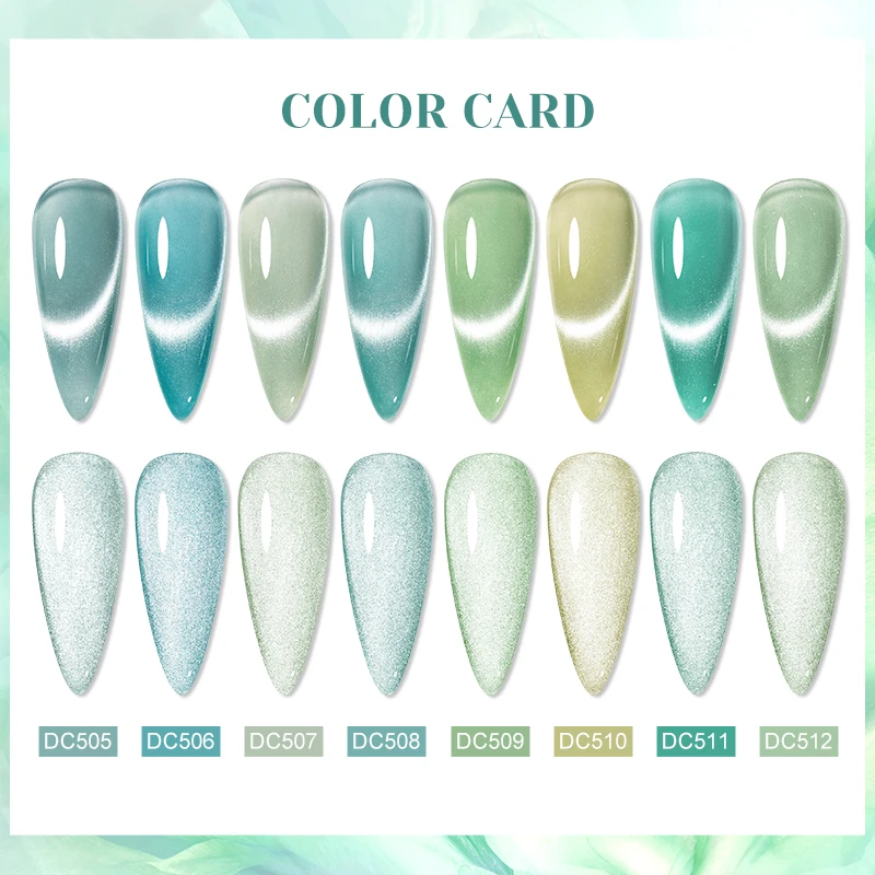 Mint Manbo Cat Magnetic Gel Esmalte, Semi-Transparente, Mar Azul, Semi Permanente, Soak Off, Verniz LED UV, 7ml