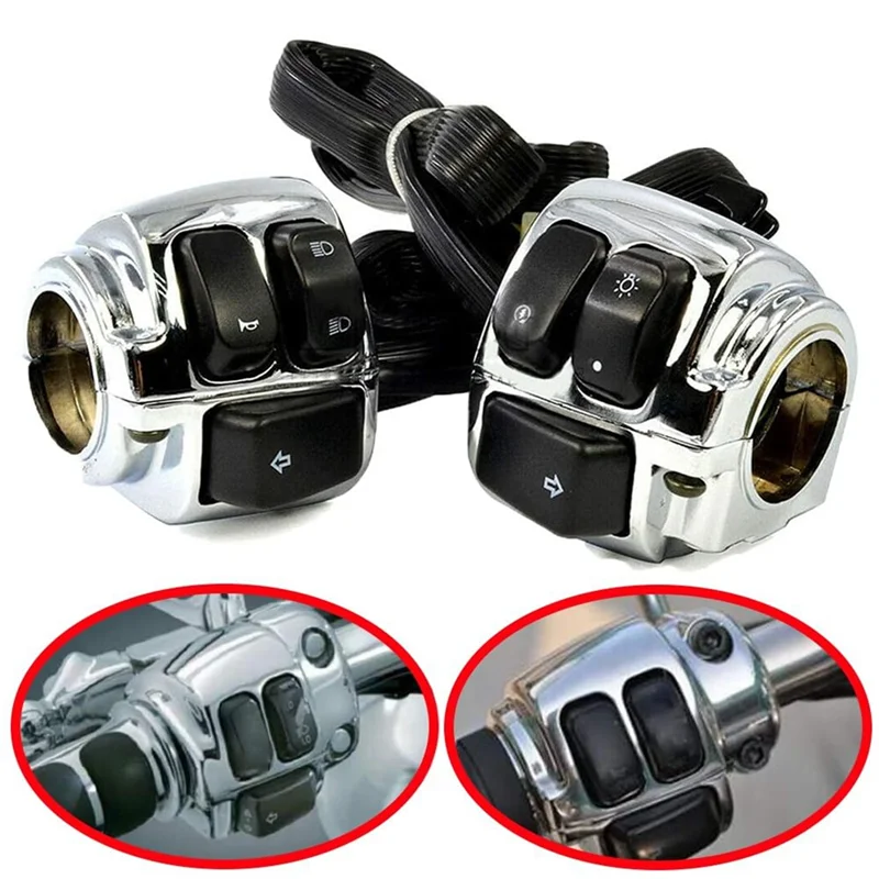 

High Quality For XL883 Sportster Dyna V-ROD Softail Motorcycle Handlebar Turn Signal Control Switch, 1 Inch 25Mm Accessor