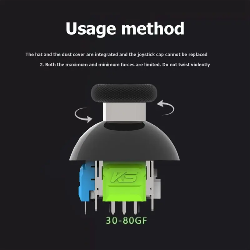 HFES Anti-Drift Replace Joystick 2Pcs For XBOX ONE TMR Magnetic Joystick For XBOX ONE Gamepad JT13-009 Adjustable 30-80Gf