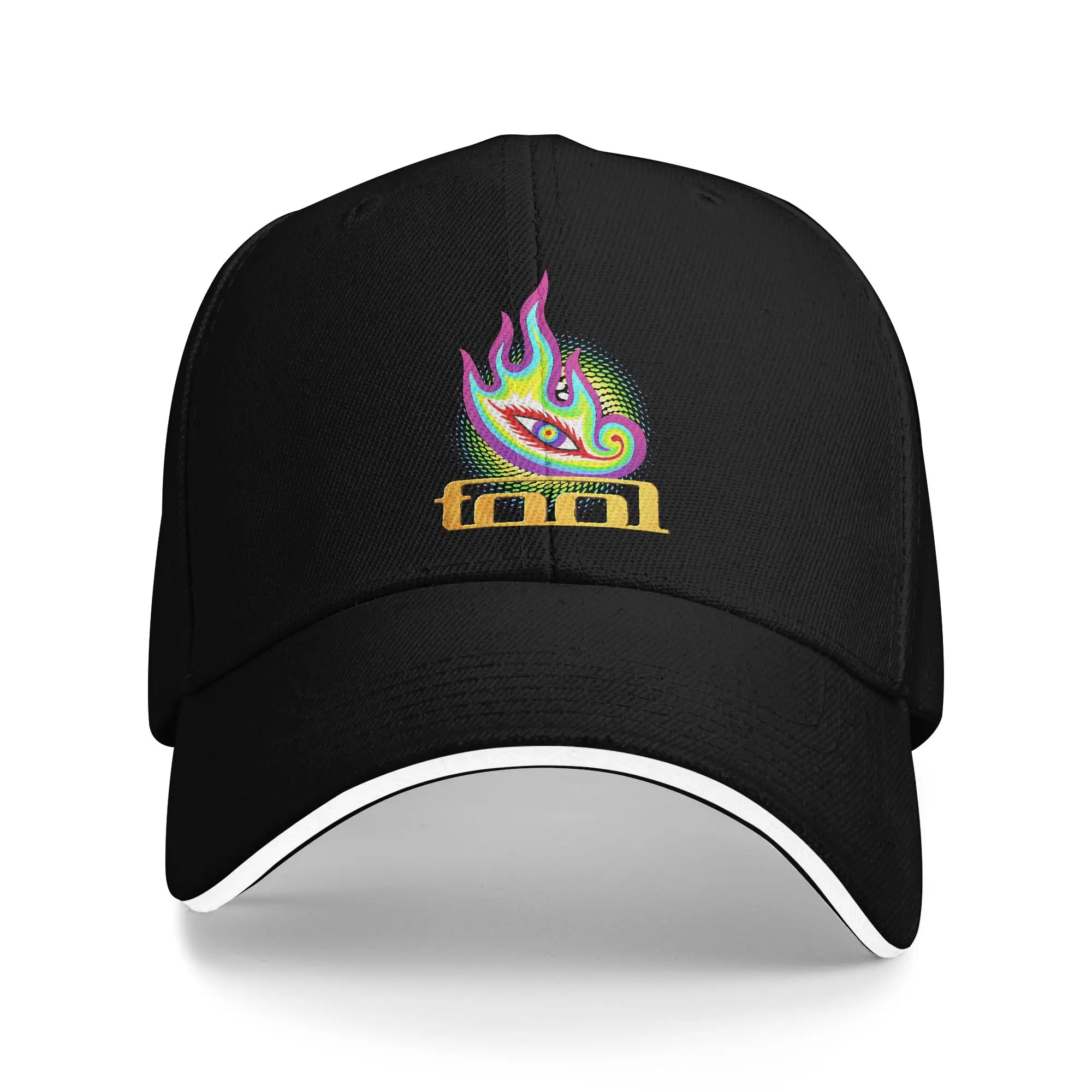 Adult Tools Band Flaming Third Eye Sandwich Cap  , Hip-Hop Baseball Caps Snapback Caps  Sun Caps Adjustable Sun Hats Washable