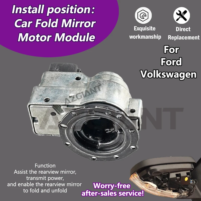 

AZGIANT For Ford Tourneo Custom transit/Volkswagen Caravelle T5 Car Electric Rear View Reversing Mirror Folding module 20843104