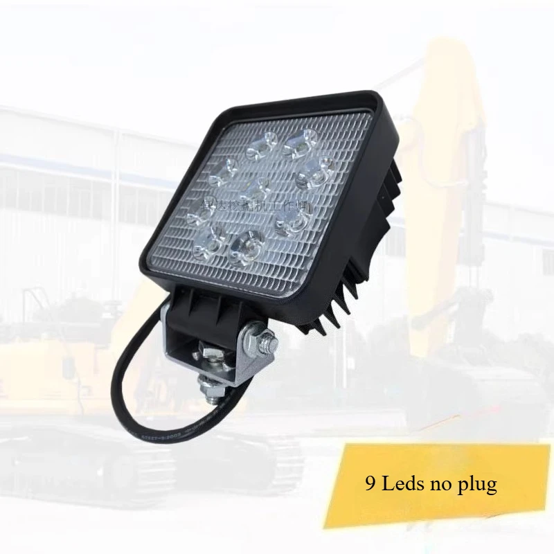 12 فولت/24 فولت السوبر مشرق حفارة LED العمل بوم الضوء الأبيض 9 المصابيح/16 المصابيح العلوي آلة ضوء مع موصل مختلف #5