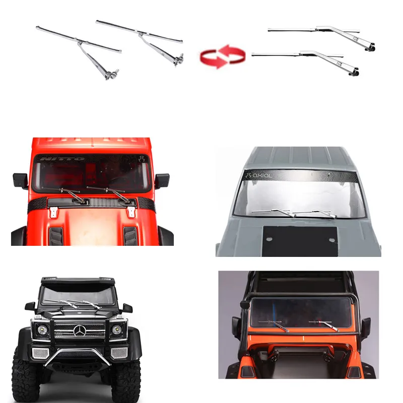 

KIT Hardened and Thickened Movable Wiper for 1:8 1:10 TRX6TRX4 AXIAL RC Remote Car Upgrade Accessories