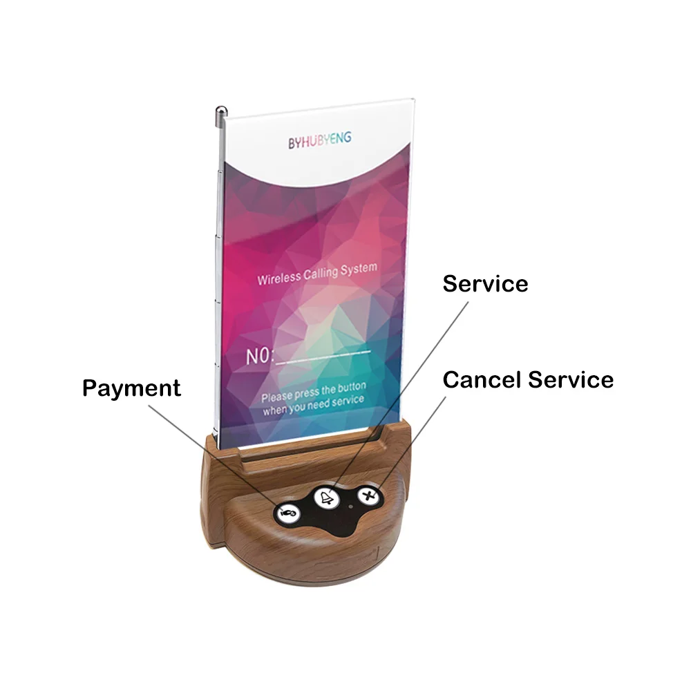 Imagem -05 - Byhubyeng Pager de Chamada sem Fio para Cliente Unidades Receptor de Relógio 10 Unidades Sistema de Pagamento de Pedido de Menu para Restaurante Bar Ktv