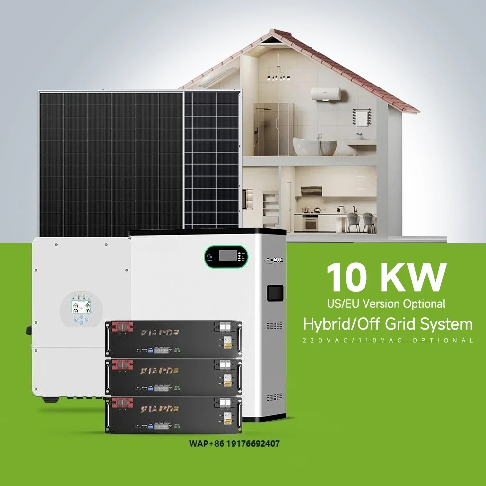 Australia 220V 10kw Hybrid Off-grid Solar System Complete Kit De Paneles Solares Inverter Battery Home Solar Panel System