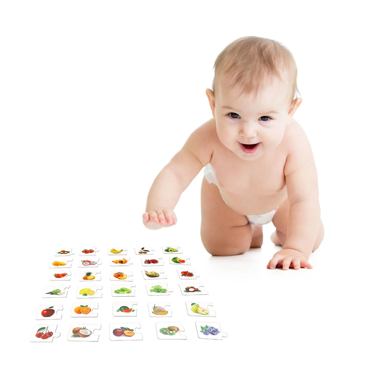 1 pädagogisches Baby-Puzzle für Kinder, Kindergarten-Lehrspiel, passendes Puzzlespiel, verschiedene Farben, kognitiv