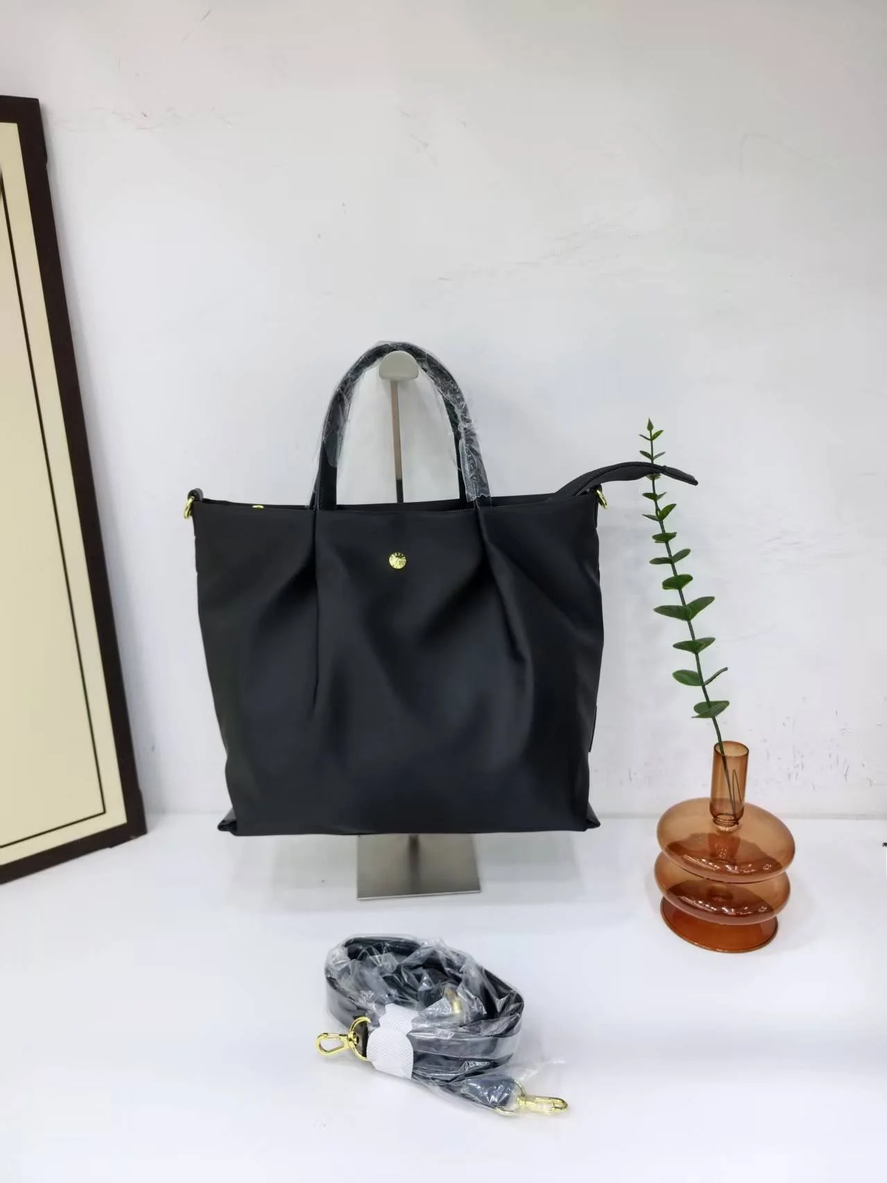 

Nylon Tote Bag Waterproof Single oulder Handbag Women's Crossbody Bag Briti Sle Casual Pure Color Square ape