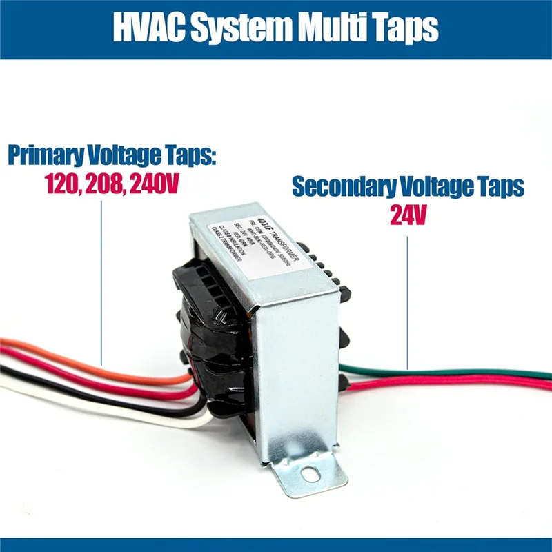 

ABHB-24V 40VA Control Transformer 40VA, Primary 120, 208, 240V Secondary 24V, HVAC Furnace Multi Tap With Foot Mount