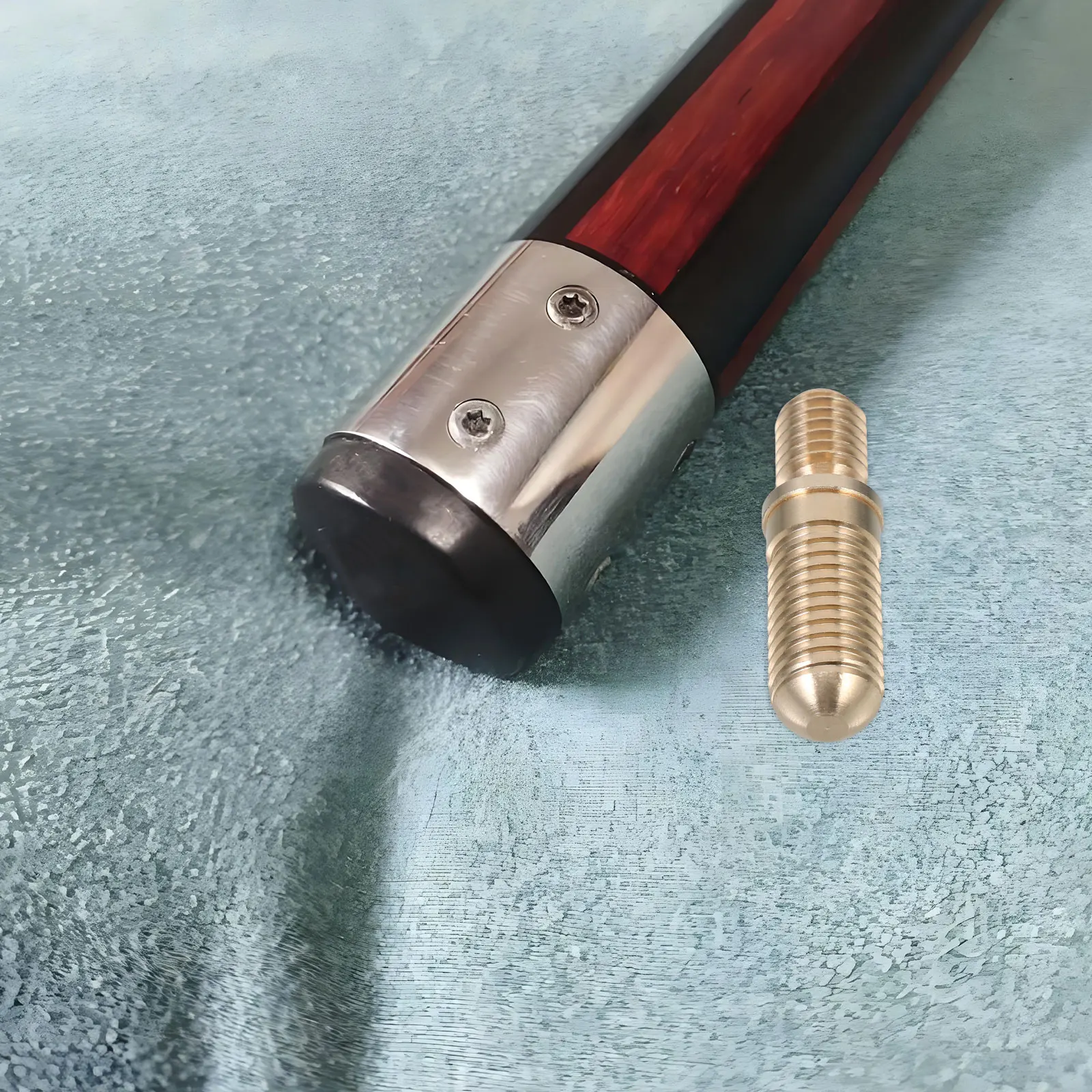 

1 set Extended Cue Stick Tips Cylindrical Screws Pool Cue Adapter Golden Plug Snooker Cues Back Screw Set Billiard Accessory