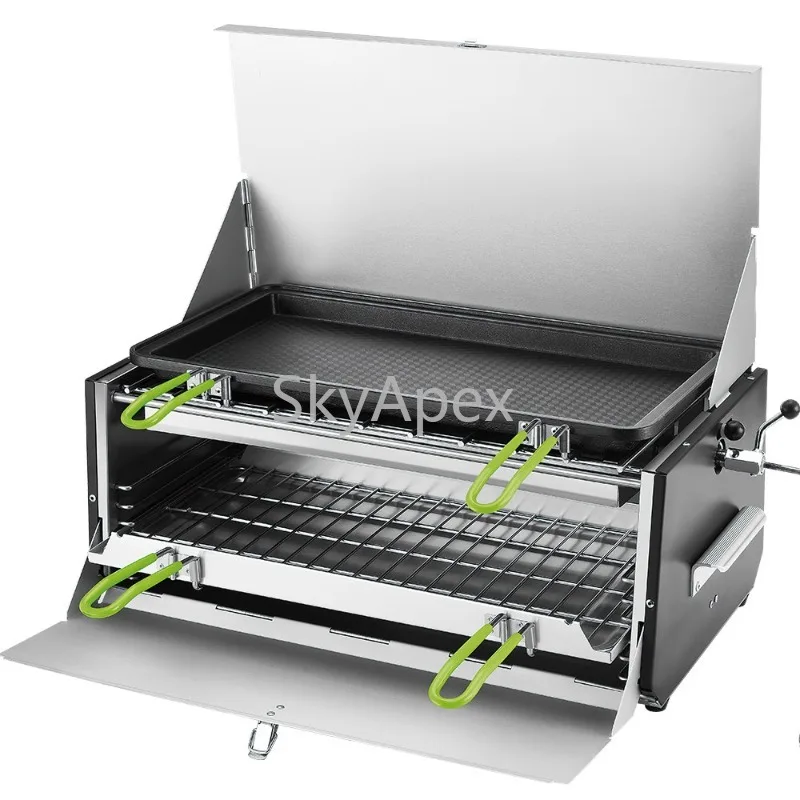 Outdoor Courtyard Stainless Steel Gas Oven With Baking Pan  Clean Burning Portable For  Camping Trips  Picnics Family Gatherings
