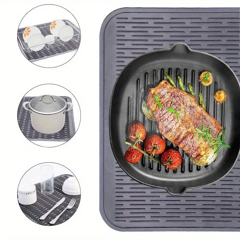 1 Piece Silicone Stove Mat, Sink Mat Electric Stove Top Cover, Placemat, Electric Stove Potholder, Kitchen Supplies