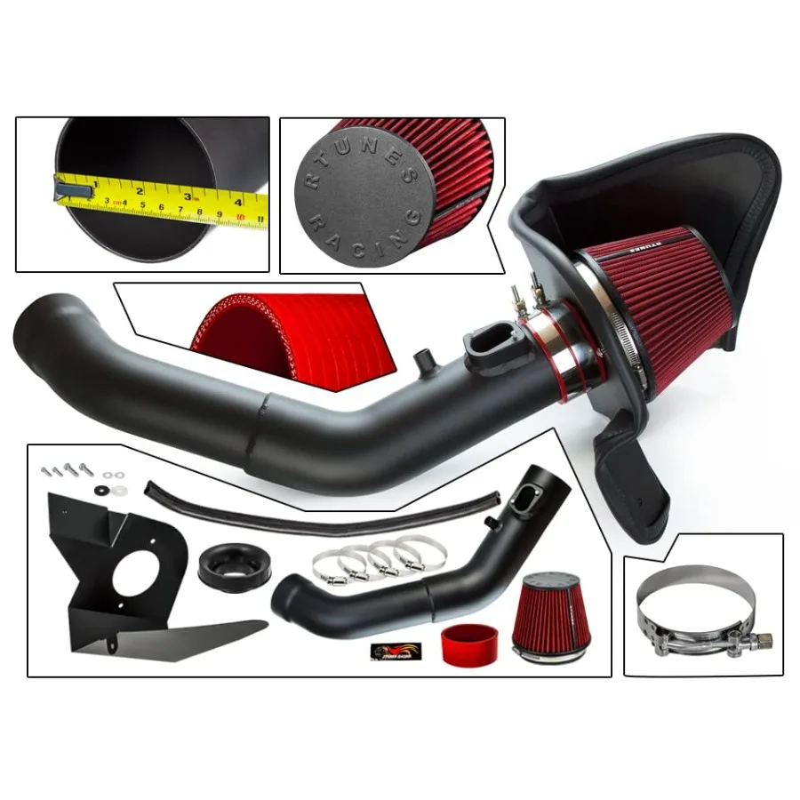 نظام مدخل هواء بارد للأنابيب السوداء عالي الأداء مع فلتر لتعزيز كفاءة المحرك وزيادة قوة حصان في 1215 3