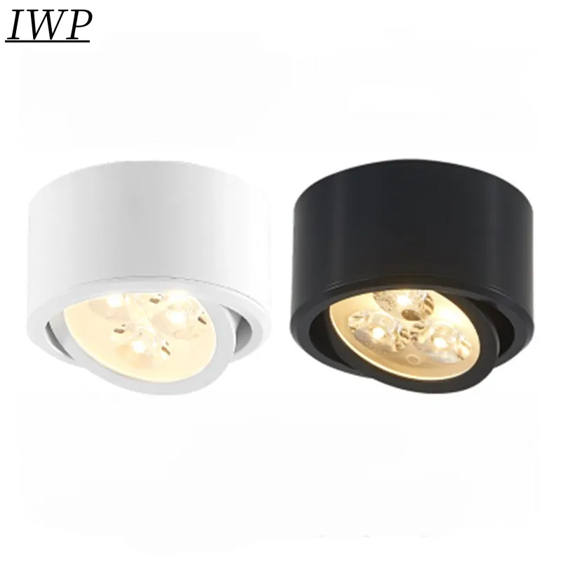 Luz de teto montada em superfície regulável, lâmpada spot, iluminação interior, downlight, SMD5730, 6W, 10W, 14W, 18W, 24W, AC 85-265V