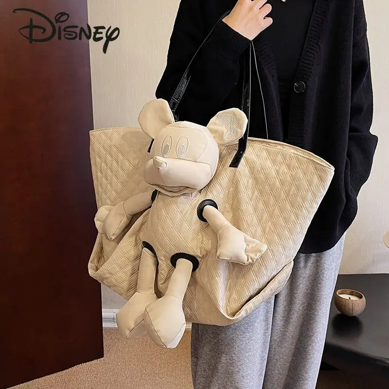 Disney Mickey New Women\'s Handbag Fashion High Quality Girls\' Shoulder Bag Cartoon Casual Large Capacity Commuter Women\'s Bag