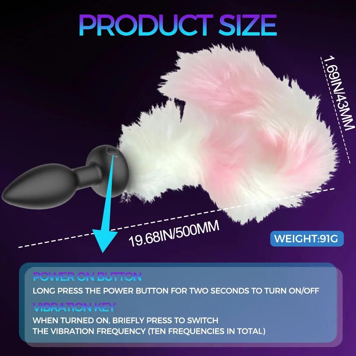 Anal Toys Fox Tail Vibrating Butt Plug Sex Remote Control Games Vibrator with 10 Modes Perfect for Cosplay Couples Sex Toys 18+