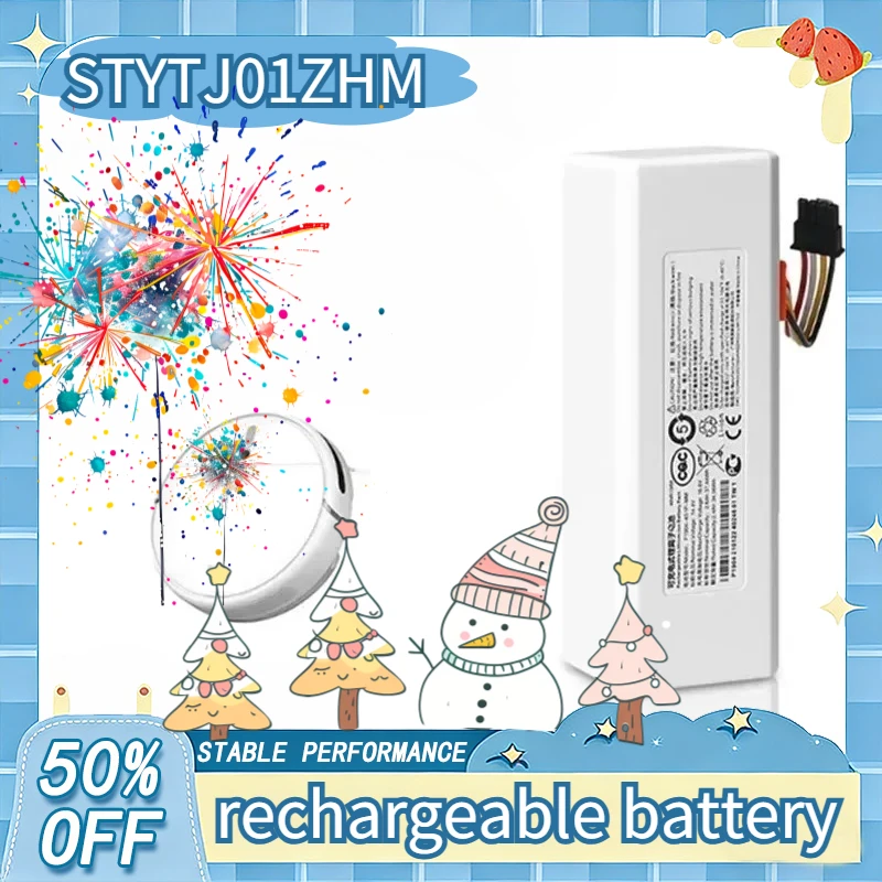 

NEW 14.4V 12800mah P1904-4S1P-MM Battery For Xiaomi Mijia 1C STYTJ01ZHM Robot Vacuum Mop Cleaner Accessories battery