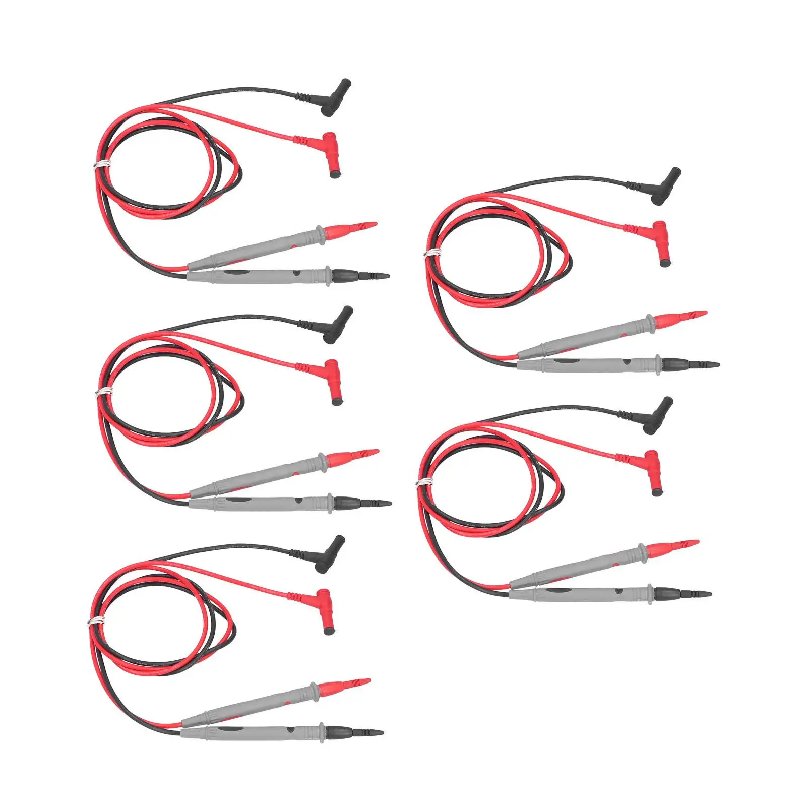 Gold Plated Voltmeter Test Leads Set - 5 High-Sensitivity Universal for electric Utility Cables for circuit Maintenance