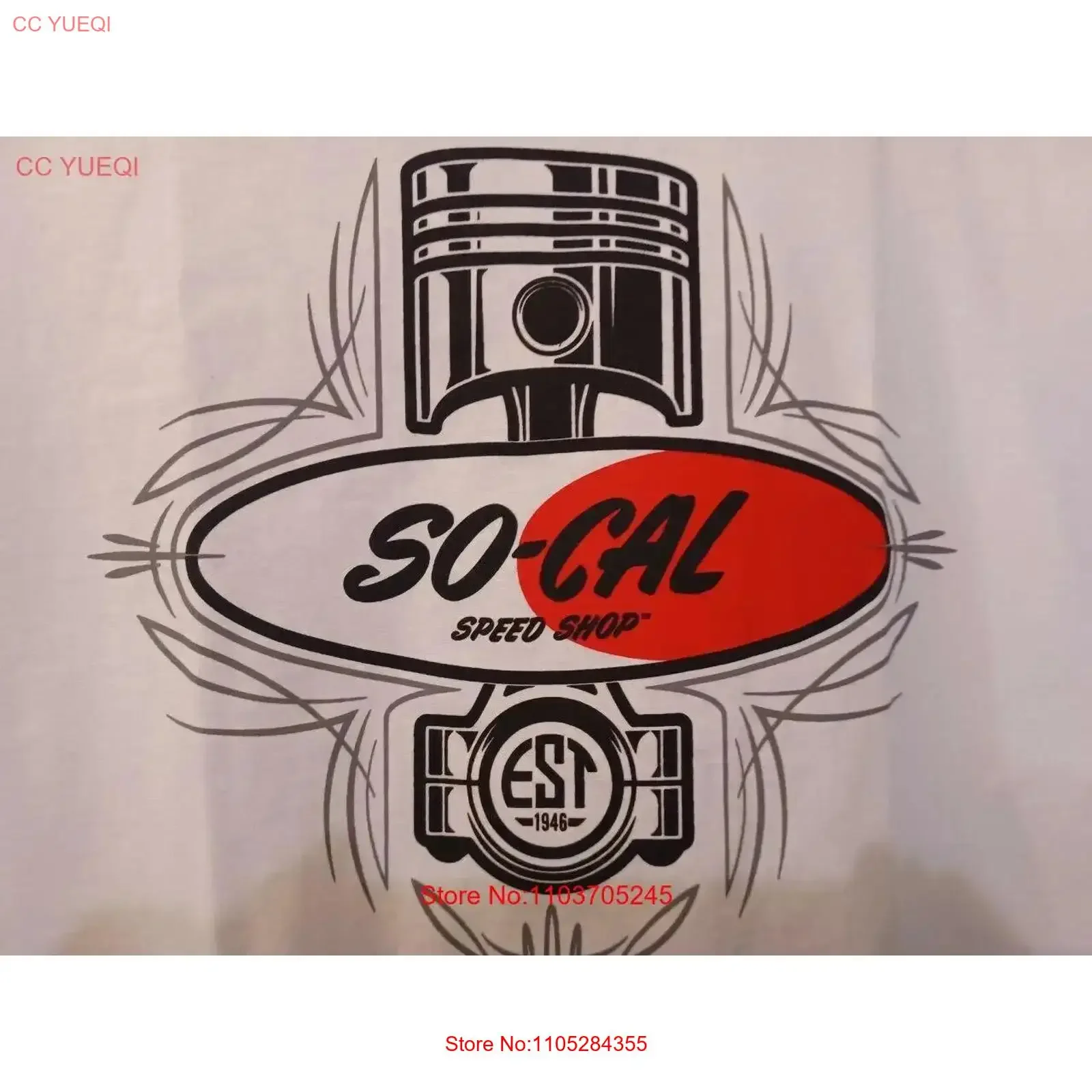 NEW PISTON PINSTRIPE T SHIRTS FROM THE SO CAL SPEED SHOP HOT RODS SINCE 1946 vintage Washed Soft graphic Versatile Stylish