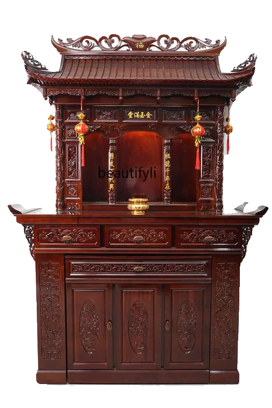 Rooftop Shentai Shrine Eaves Shentai Guanyin Pavilion House Rooftop Buddhist Hall Serving Table