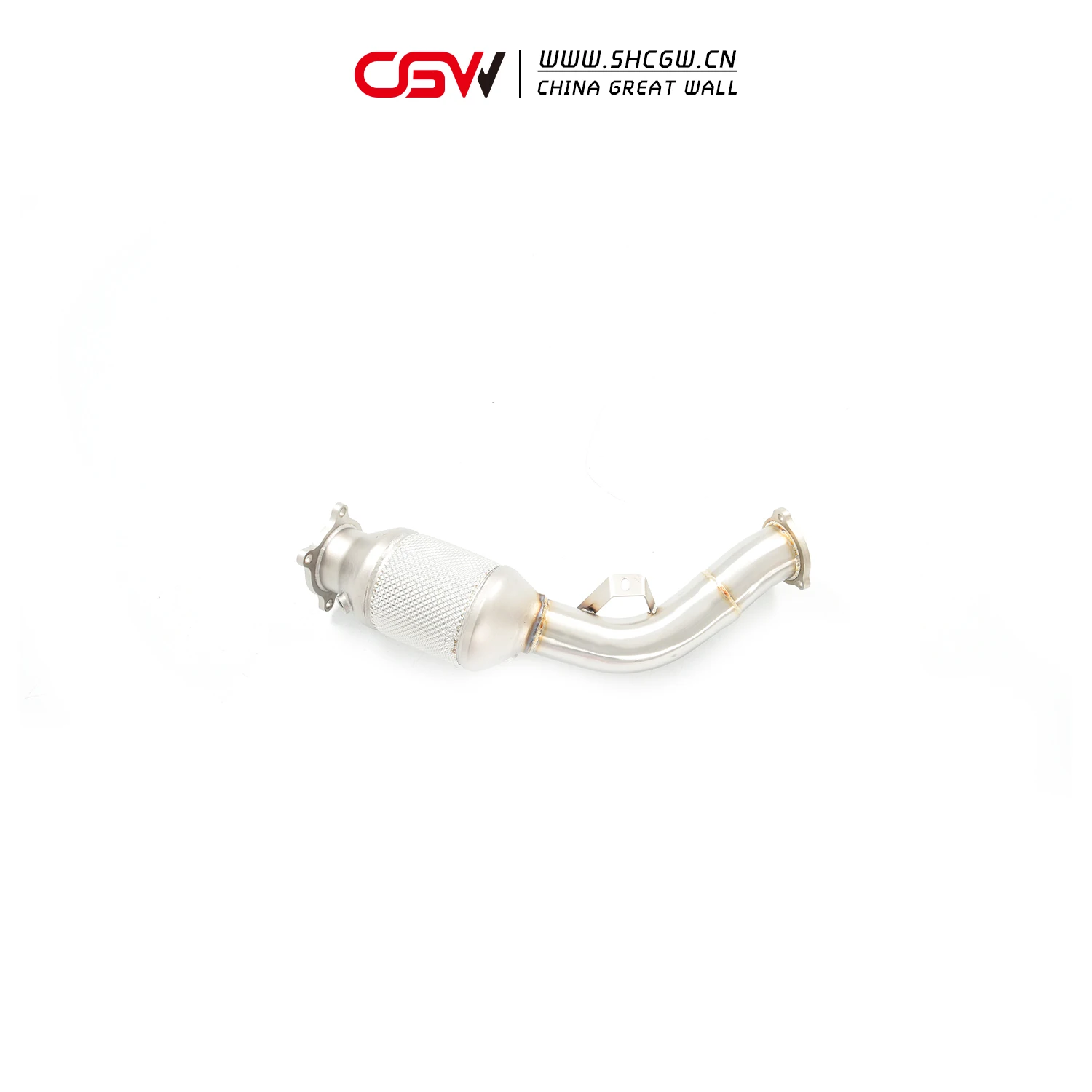 Active Sound 304 Stainless Steel Racing Muffler Exhaust System Catted Pipes A4 B8