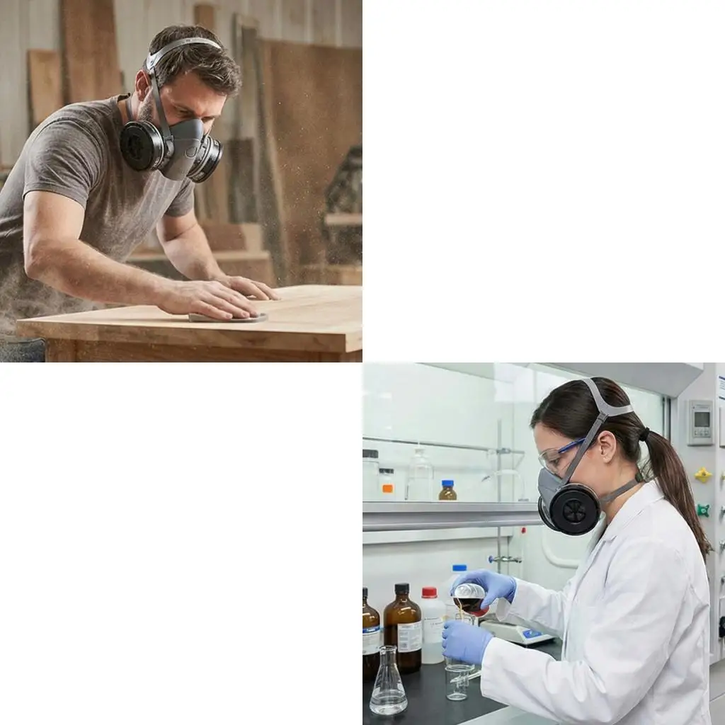 Heavy Duty Respirator Filter Cartridges Set Dust Defense N75001L For Extended Workplace Safety