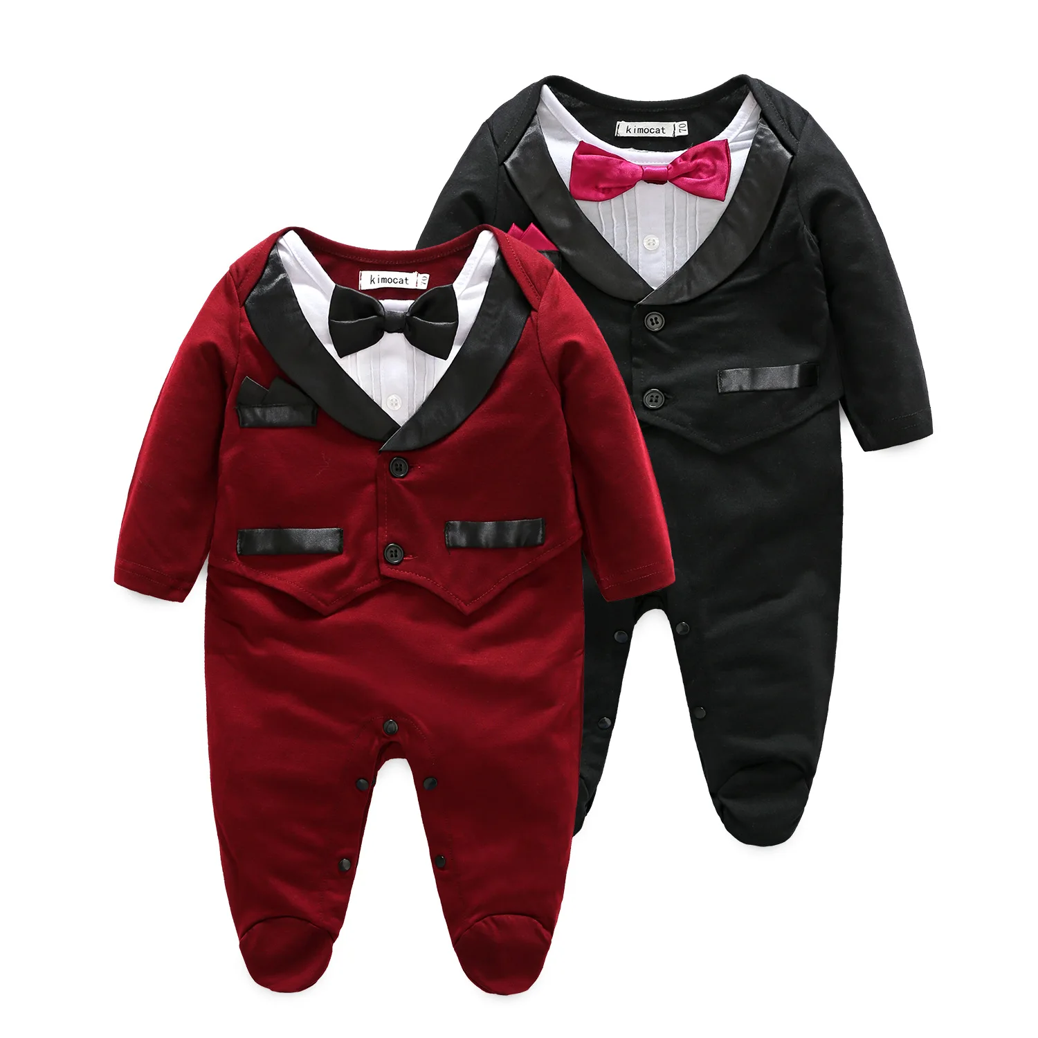 

Baby Gentlemen's Clothing Boys' Bodysuit Autumn Style Jumpsuit Baby Wrap Bottom Newborn romper Climbing Clothes