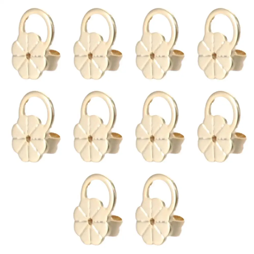 Plum Blossom Ear Plug Earring Backs Gold Earring Lifter Backs White Gold Copper Earring Backs Earring Stoppers For Studs