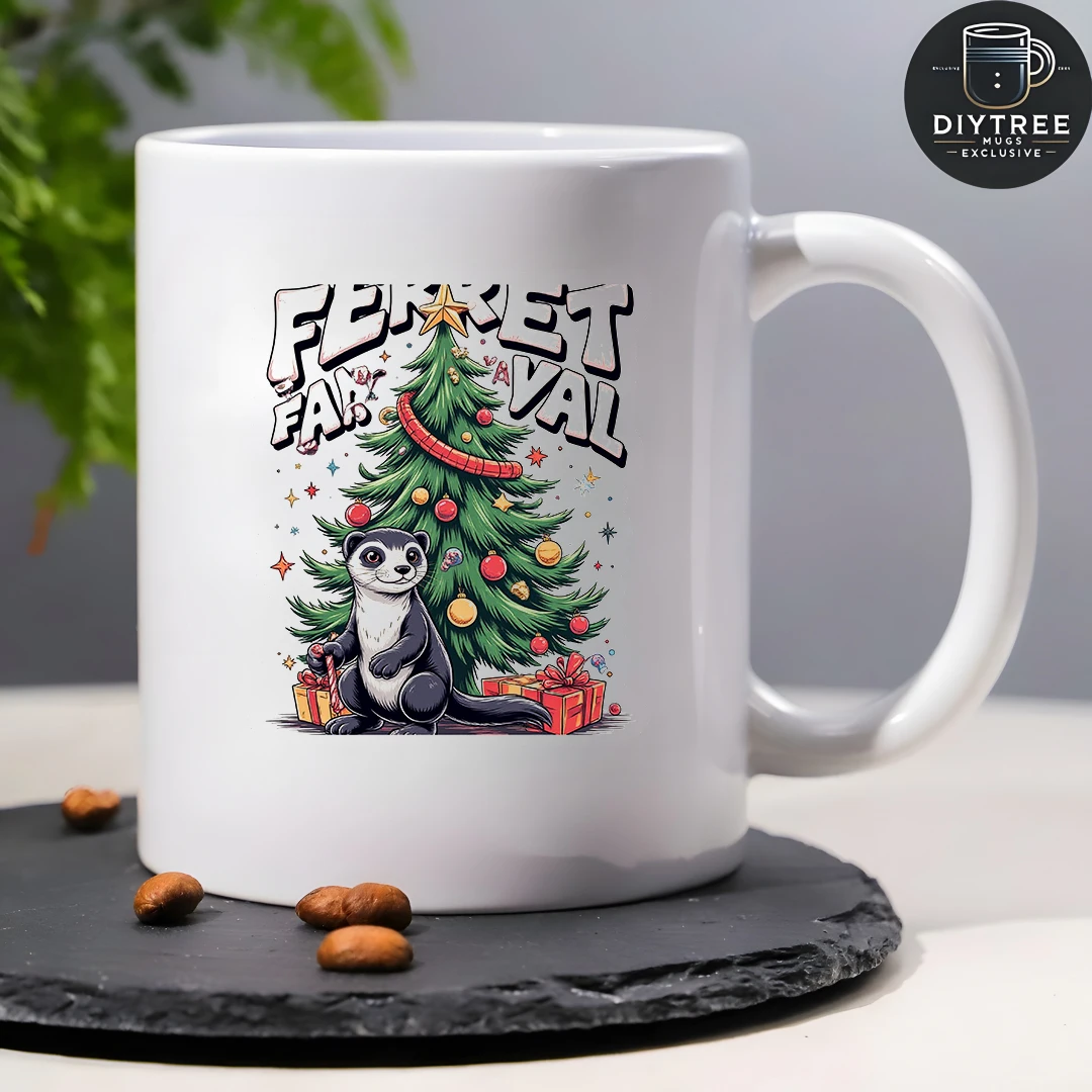 Taza de árbol de Navidad de dibujos animados de 11oz + regalo de Navidad taza para niños taza de café creativa para oficina familiar regalo personalizado de Navidad