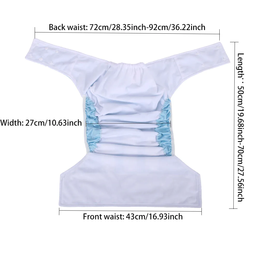 BIAI 2PCS Low Price Breathable Senior Adult Cloth Diaper Leak Guard Adult Cloth Diapers Skin Friendly Reusable Adult Diapers