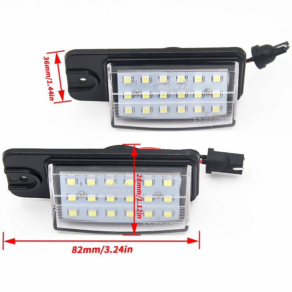 

2Pcs Car LED License Number Plate Light Lamps For Nissan X-Trail T32 Maxima Rogue NV1500 NV2500 NV3500 Murano Altima