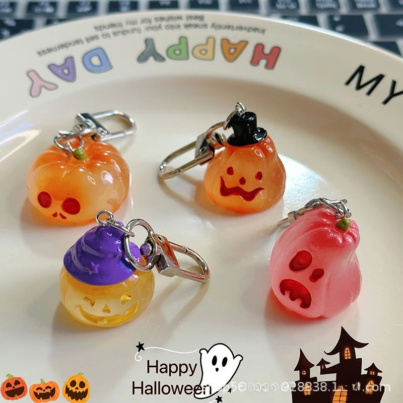 Shining U 発光カボチャキーホルダー 女性用 男性用 ファッションアクセサリー ギフト ハロウィン