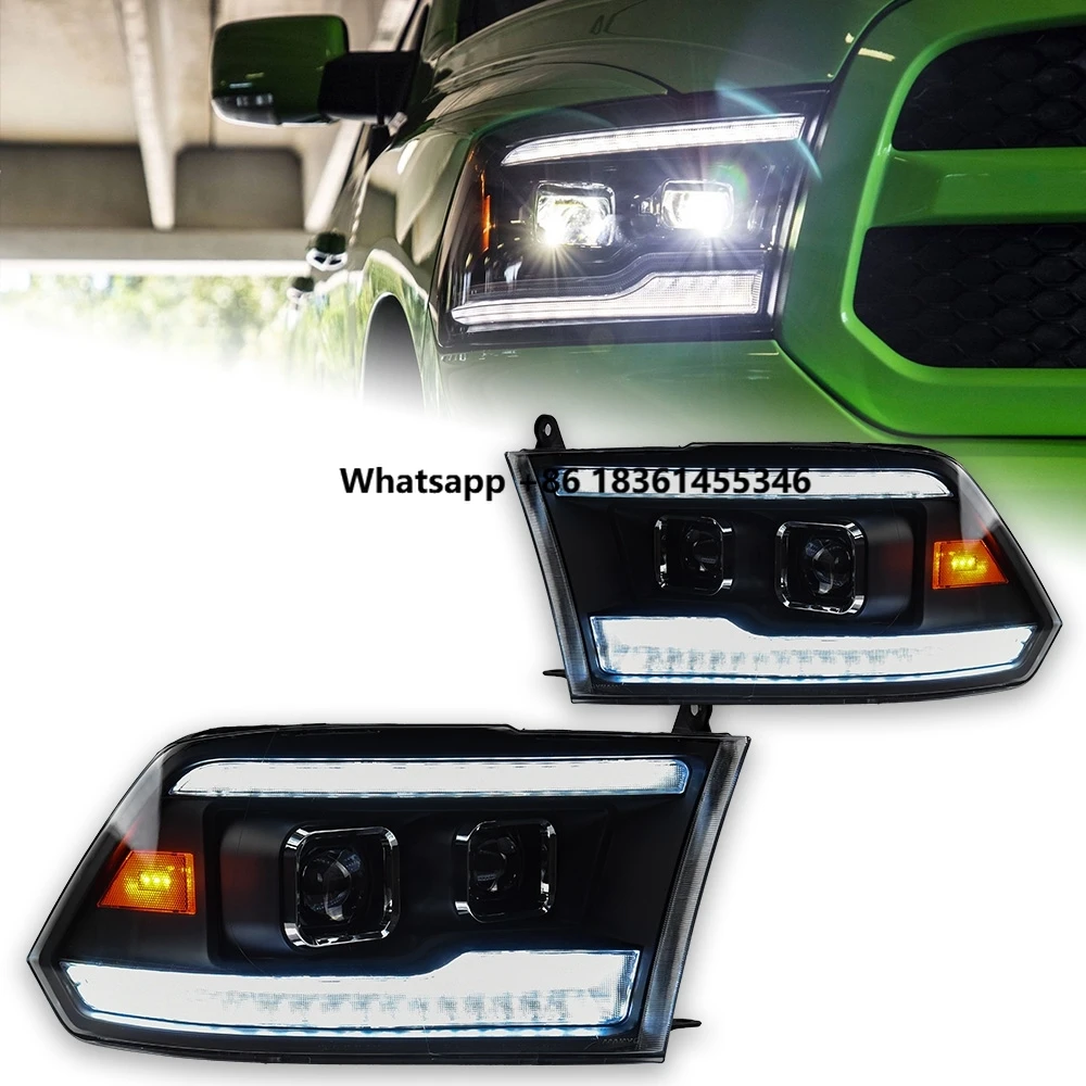 

Car Styling Head Lamp for Headlights 2009-2018 Ram1500 2500 LED Headlight DRL Projector Lens Reverse auto Accessories