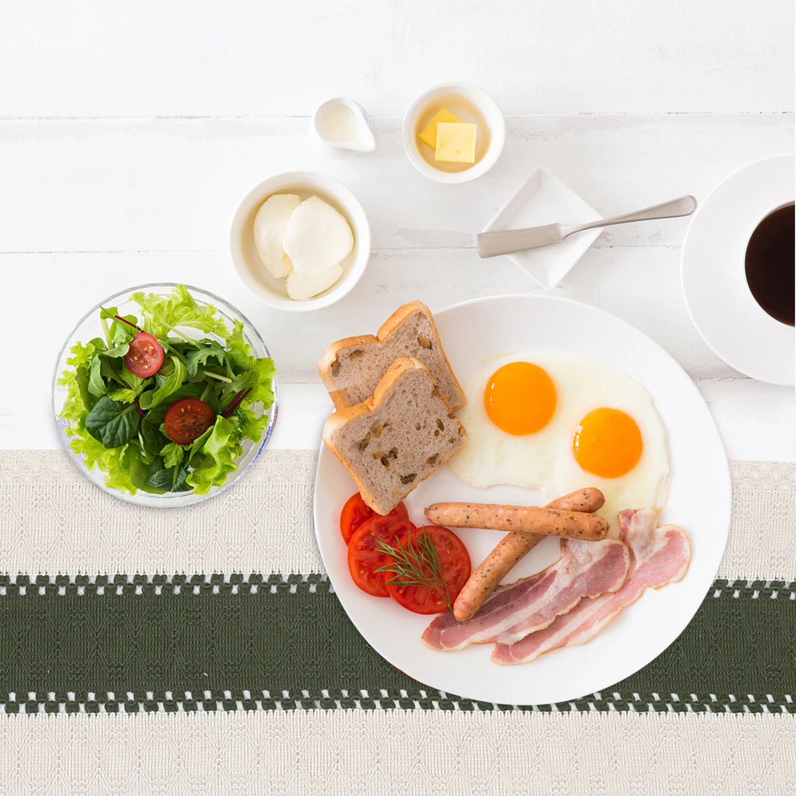 

Boho Table Runner Macrame Design Cotton Linen Fabric Rustic Chic for Dining Room Decor Coffee Table Party Event Farmhouse