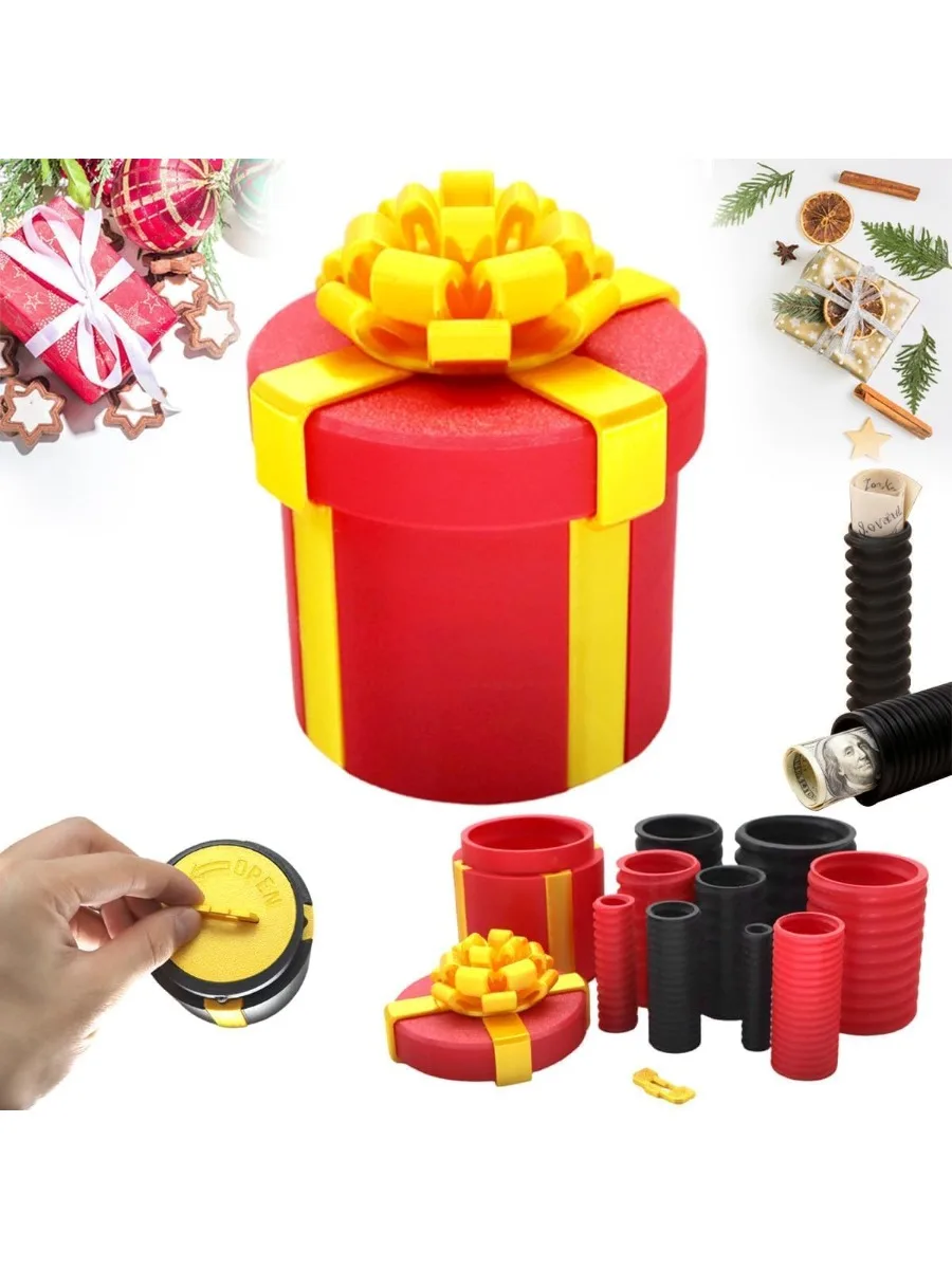 

Annoying Nested Screw Gift Box Money Puzzle Box, 10 Layer Reusable Prank Gift Boxes for Birthday, Christmas & Fun Party