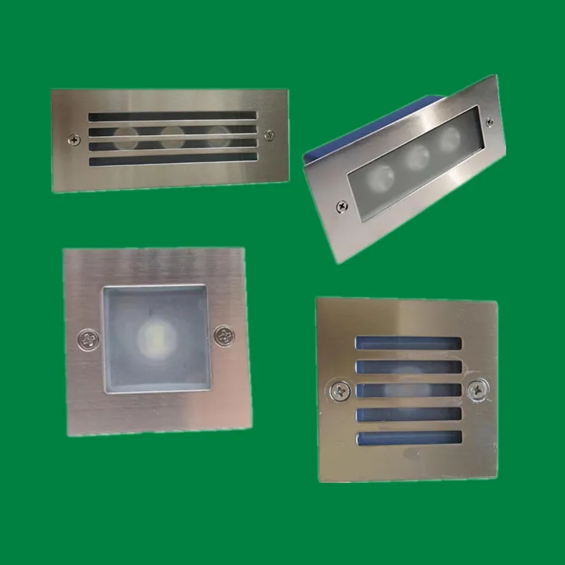 

2 шт. 3W LED уличные встраиваемые светильники, 5W LED подземные светильники, прожекторы для ступеней, AC85-265V DC12V, водонепроницаемые