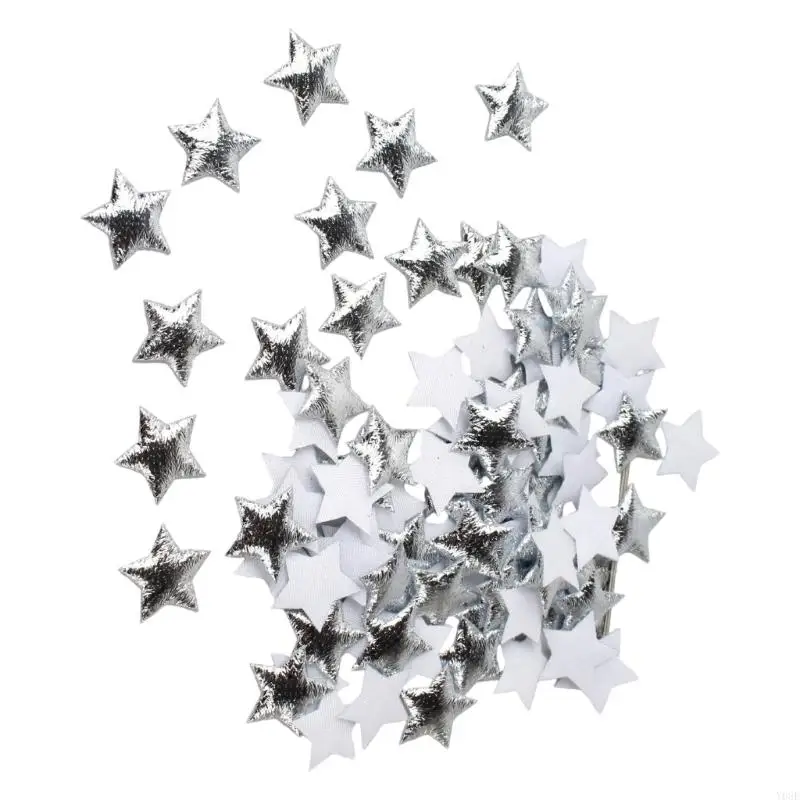 5 Packs Iron On Patches Star Patches Gold Silver Red Star Appliques Glittering Decorative Patches for Bag Shoe Dress Y08E