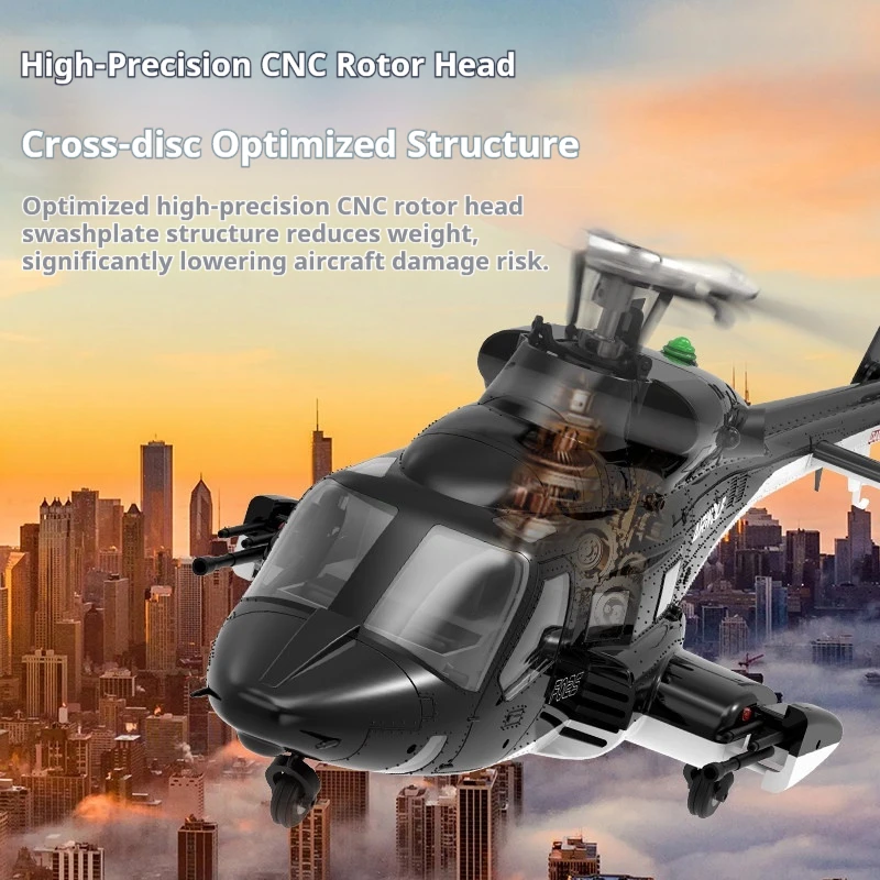 Yuxiang F02S Flying Wolf Armed Fighter Real Remote Control Helicopter GPS Positioning Simulation Model Aircraft Model