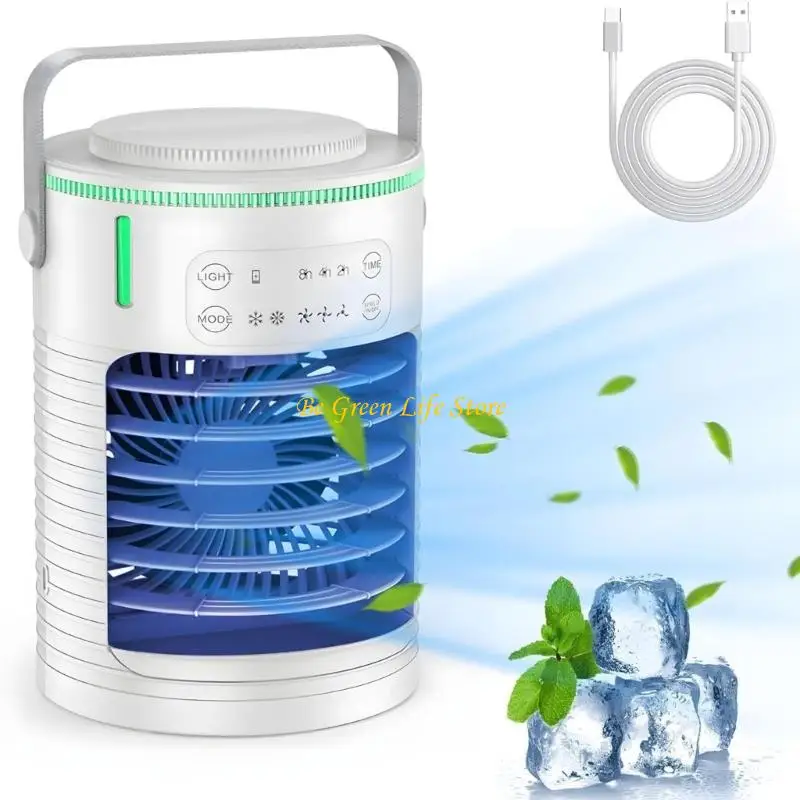 

M7DF Портативный кондиционер Вентилятор воздушного охлаждения со светодиодной подсветкой Mini