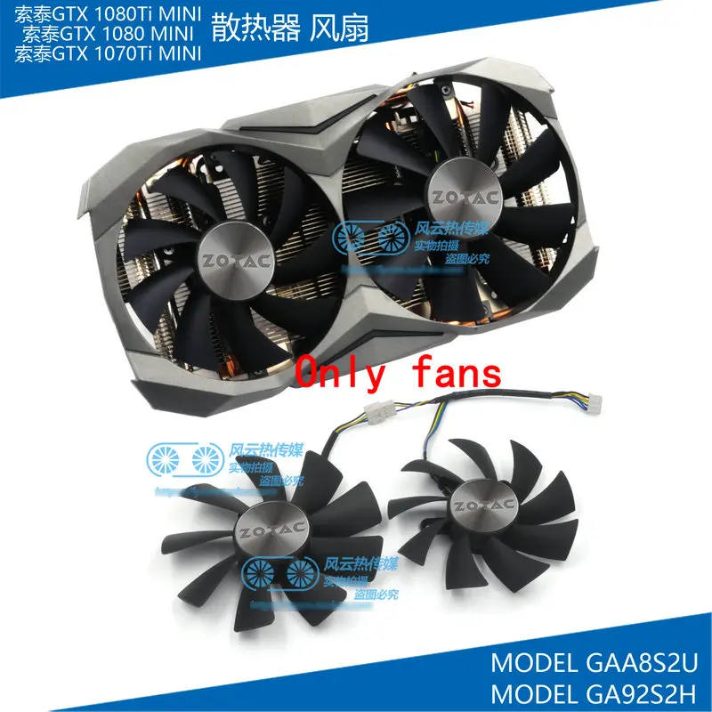 New Original  for ZOTAC GTX1080Ti GTX1080 GTX1070Ti MINI Graphics card cooling fan GAA8S2U 0.45A GA9S2U 0.46A DC12V