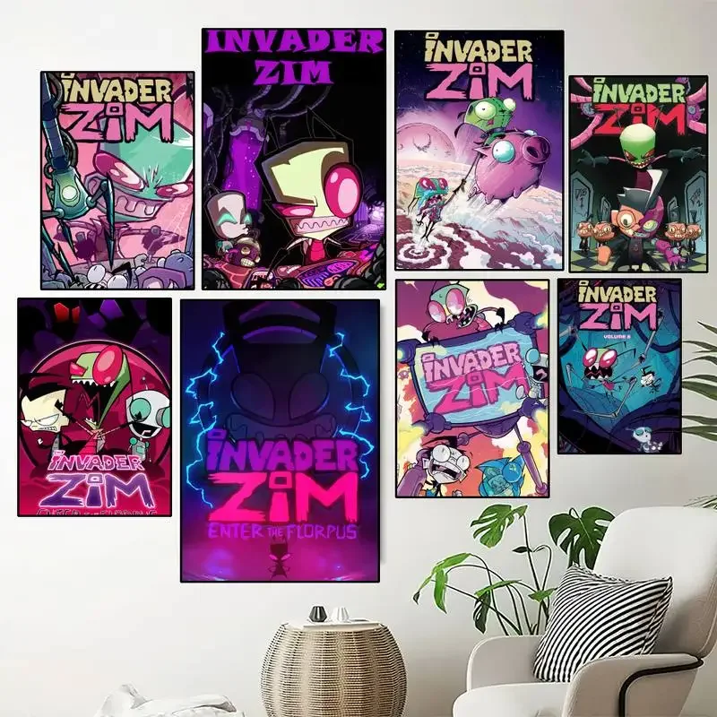 

Invader Zim Cartoon POSTER Prints Wall Painting Bedroom Living Room Decoration Home