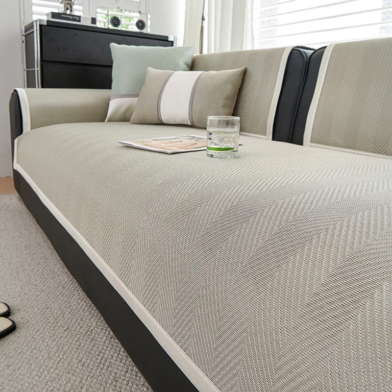 Summer Sofa Cover Cooling Smooth Couch Covers Anti-Slip Sofas Mat Towel Luxury Corner Couchs Towel Living Room