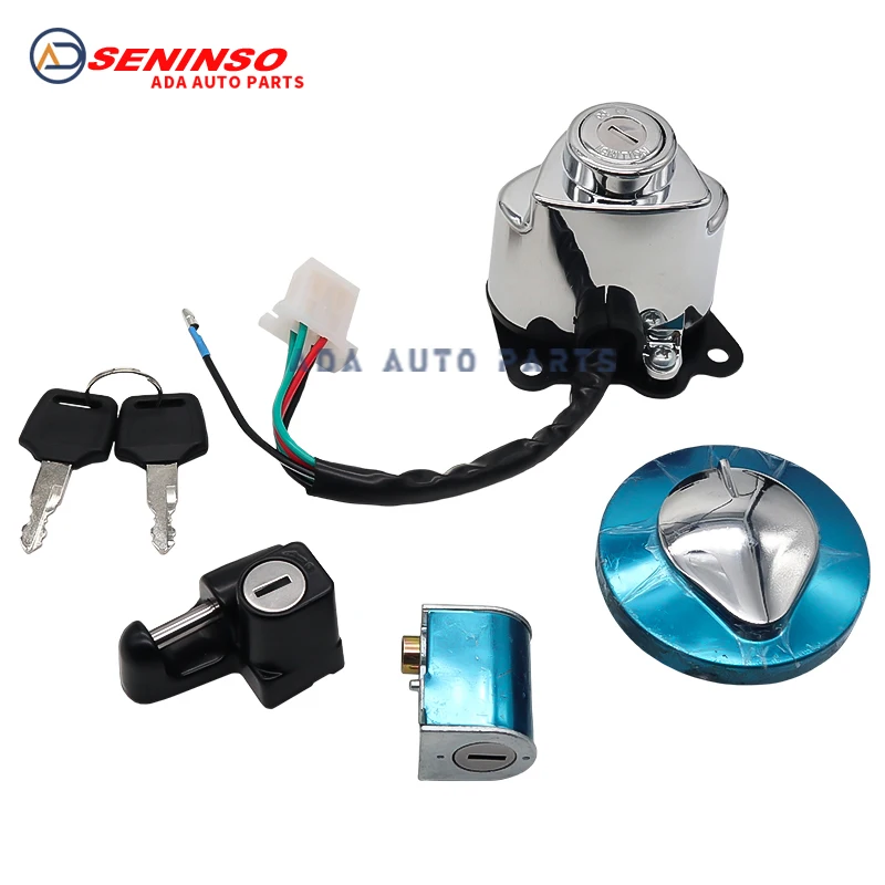 

Motorcycle Ignition Switch Fuel Tank Cap Cover Lock Kit For Honda Shadow ACE750 VLX600 CA250 Steed Magna 250
