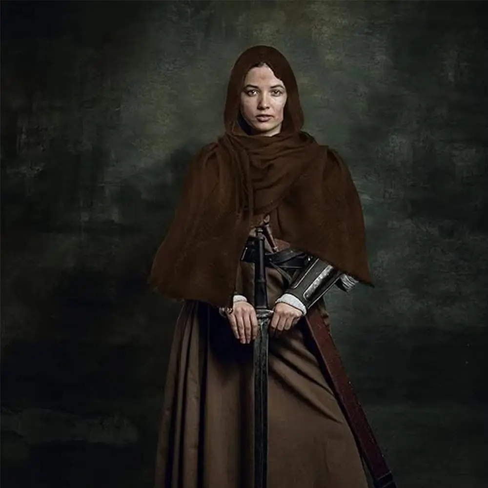 

Shoulder Cape Medieval Pirate Cosplay Cape Half Cape Black Green Wrap Renaissance Costume Cape Retro Hood Scarf Pros