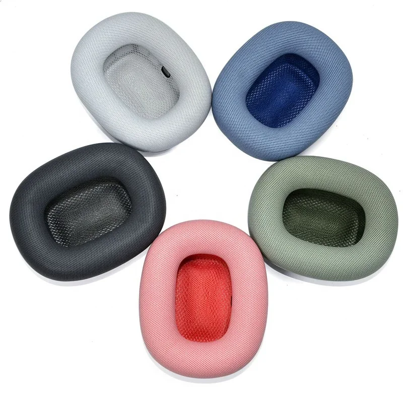 For AirPods Max Wireless Cover Headphone Ear Pads Replacement Sponge Headset Set Spare Accessories with Knit-mesh Structure